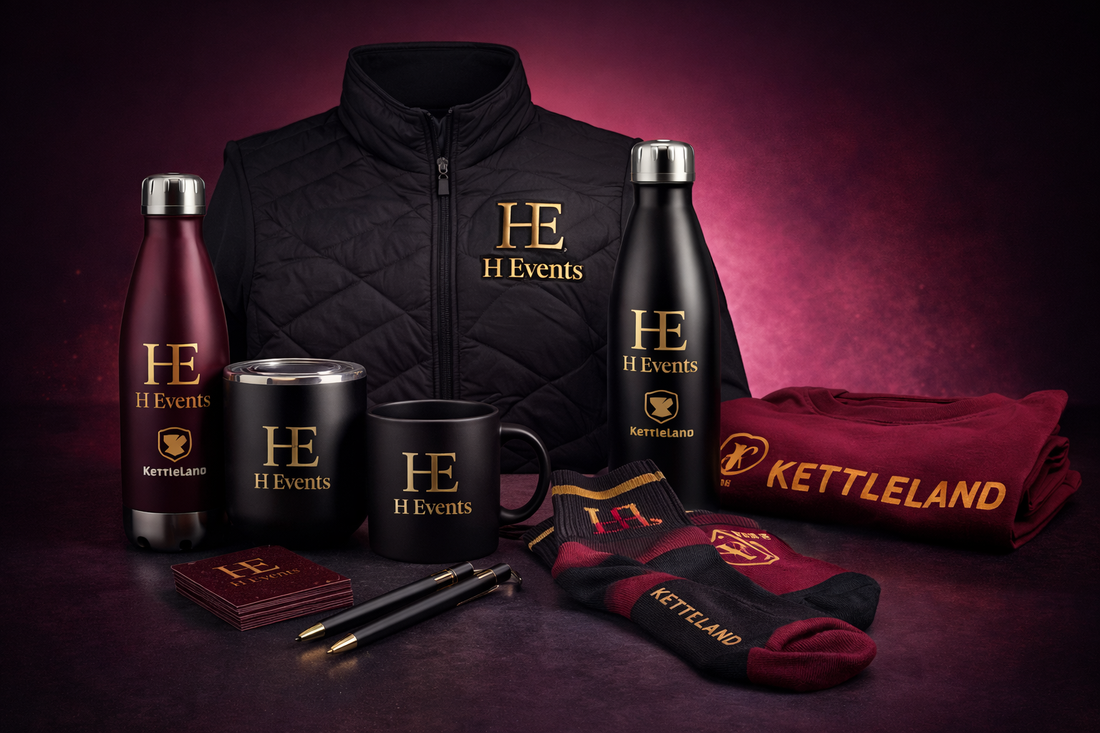 Material publicitario y branding corporativo para eventos B2B | Hevents